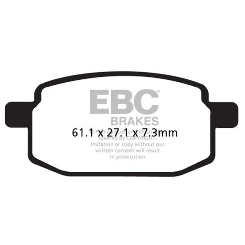 ТОРМОЗНЫЕ КОЛОДКИ Ebc (17200412) карбон SFAC SERIES FIBER