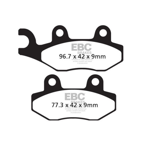 ТОРМОЗНЫЕ КОЛОДКИ Ebc (17200421) карбон SFAC SERIES FIBER