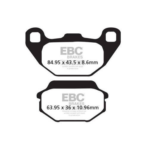 ТОРМОЗНЫЕ КОЛОДКИ Ebc (17200433) карбон SFAC SERIES FIBER