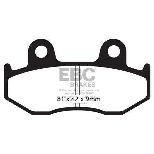 ТОРМОЗНЫЕ КОЛОДКИ Ebc (17200437) карбон SFAC SERIES FIBER