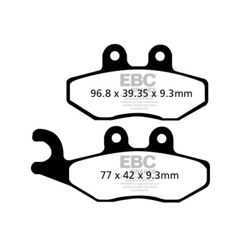 ТОРМОЗНЫЕ КОЛОДКИ Ebc (17200440) карбон SFAC SERIES FIBER