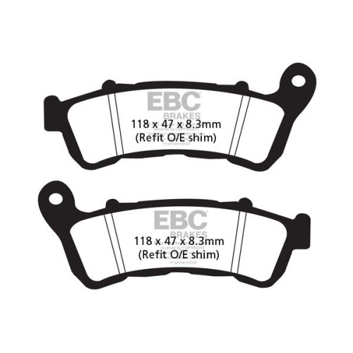 ТОРМОЗНЫЕ КОЛОДКИ Ebc (17200442) карбон SFAC SERIES FIBER