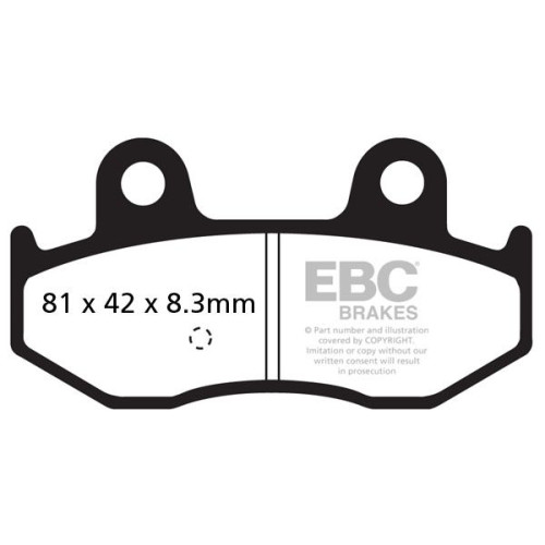 ТОРМОЗНЫЕ КОЛОДКИ Ebc (17200445) карбон SFAC SERIES FIBER