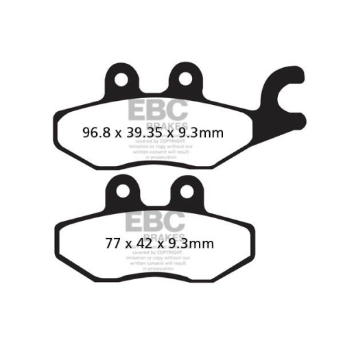 ТОРМОЗНЫЕ КОЛОДКИ Ebc (17200449) карбон SFAC SERIES FIBER