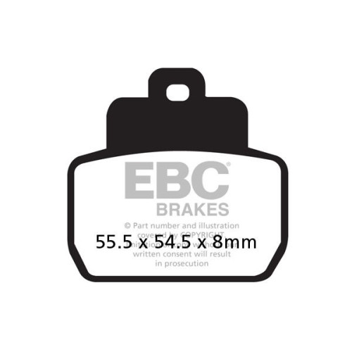 ТОРМОЗНЫЕ КОЛОДКИ Ebc (17200450) карбон SFAC SERIES FIBER