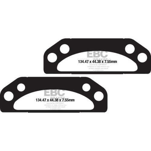 ТОРМОЗНЫЕ КОЛОДКИ Ebc (17200563) карбон FA-TT SERIES FIBER