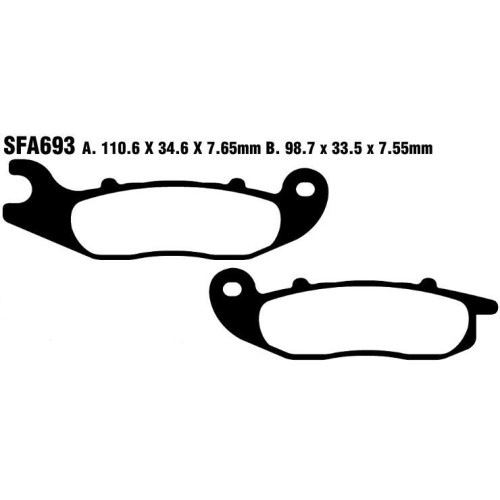 ТОРМОЗНЫЕ КОЛОДКИ Ebc (17200570) карбон SFAC SERIES FIBER