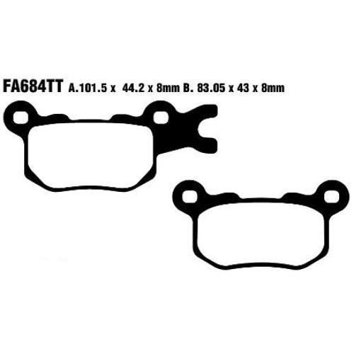 ТОРМОЗНЫЕ КОЛОДКИ Ebc (17200573) карбон ENDURO FA-TT SERIES FIBER