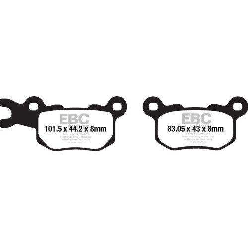 ТОРМОЗНЫЕ КОЛОДКИ Ebc (17200574) карбон ENDURO FA-TT SERIES FIBER