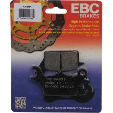 ТОРМОЗНЫЕ КОЛОДКИ Ebc (17200592) оранжевый FA691 FA SERIES ORGANIC