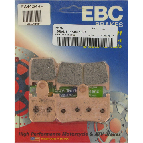ТОРМОЗНЫЕ КОЛОДКИ Ebc (17210653) FA442/4HH FA-HH SERIES SINTERED METAL