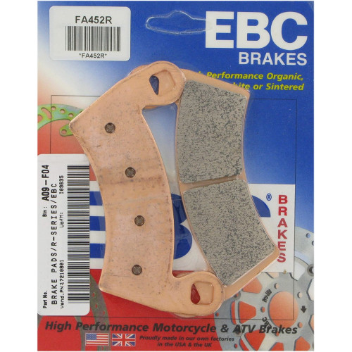 ТОРМОЗНЫЕ КОЛОДКИ Ebc (17210801) FA452R FA-R SERIES SINTERED METAL