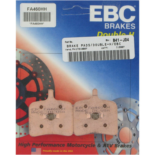ТОРМОЗНЫЕ КОЛОДКИ Ebc (17210807) FA460HH FA-HH SERIES SINTERED METAL