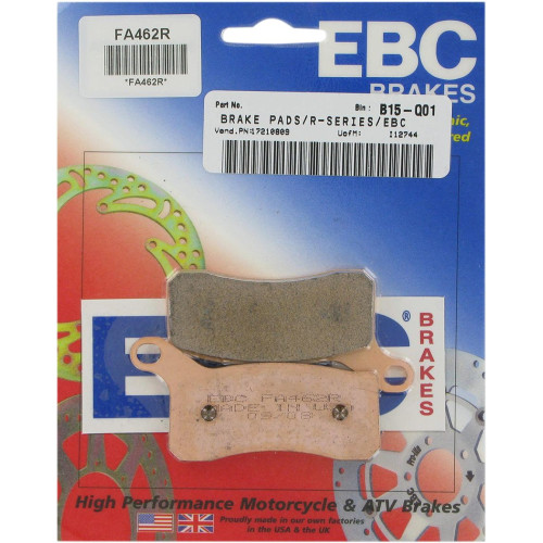 ТОРМОЗНЫЕ КОЛОДКИ Ebc (17210809) FA462R FA-R SERIES SINTERED METAL