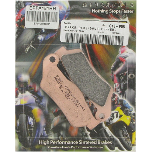 ТОРМОЗНЫЕ КОЛОДКИ Ebc (17210844) EPFA181HH EPFA-HH SERIES SINTERED METAL