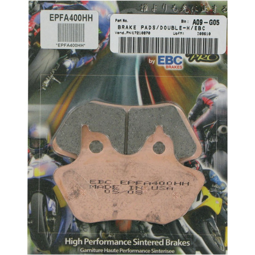 ТОРМОЗНЫЕ КОЛОДКИ Ebc (17210870) EPFA400HH EPFA-HH SERIES SINTERED METAL