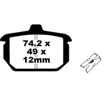 ТОРМОЗНЫЕ КОЛОДКИ Ebc (17210973) FA078HH FA-HH SERIES SINTERED METAL