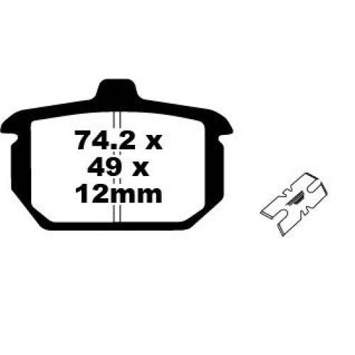 ТОРМОЗНЫЕ КОЛОДКИ Ebc (17210973) FA078HH FA-HH SERIES SINTERED METAL