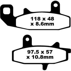 ТОРМОЗНЫЕ КОЛОДКИ Ebc (17210986) FA147R FA-R SERIES SINTERED METAL