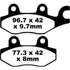 ТОРМОЗНЫЕ КОЛОДКИ Ebc (17210987) FA165/2R FA-R SERIES SINTERED METAL
