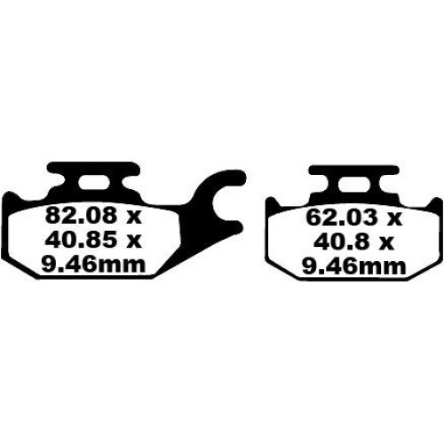 ТОРМОЗНЫЕ КОЛОДКИ Ebc (17211471) SFA307HH SFA-HH SERIES SINTERED METAL