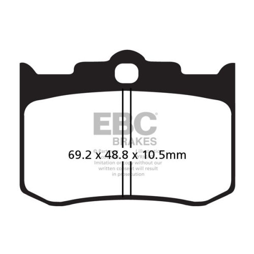 ТОРМОЗНЫЕ КОЛОДКИ Ebc (17211926) SINTER ROAD FA-HH SERIES SINTERED METAL