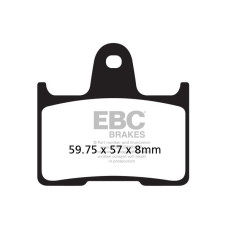 ТОРМОЗНЫЕ КОЛОДКИ Ebc (17211935) SEMI-SINTER TOURING FA-V SERIES SINTERED METAL/ORGANIC COMPOUND
