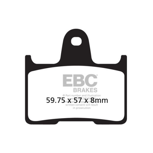 ТОРМОЗНЫЕ КОЛОДКИ Ebc (17211935) SEMI-SINTER TOURING FA-V SERIES SINTERED METAL/ORGANIC COMPOUND