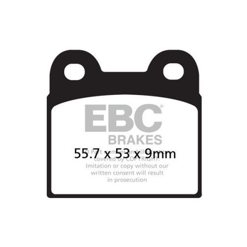 ТОРМОЗНЫЕ КОЛОДКИ Ebc (17211961) SEMI-SINTER TOURING FA-V SERIES SINTERED METAL/ORGANIC COMPOUND