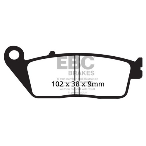 ТОРМОЗНЫЕ КОЛОДКИ Ebc (17211965) SEMI-SINTER TOURING FA-V SERIES SINTERED METAL/ORGANIC COMPOUND