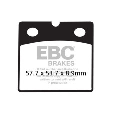 ТОРМОЗНЫЕ КОЛОДКИ Ebc (17211969) SEMI-SINTER TOURING FA-V SERIES SINTERED METAL/ORGANIC COMPOUND