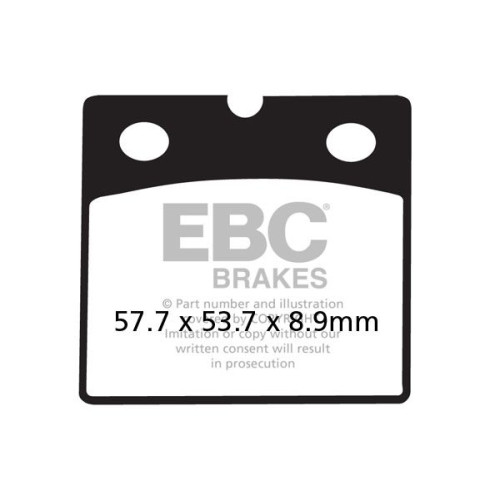 ТОРМОЗНЫЕ КОЛОДКИ Ebc (17211969) SEMI-SINTER TOURING FA-V SERIES SINTERED METAL/ORGANIC COMPOUND