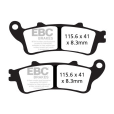 ТОРМОЗНЫЕ КОЛОДКИ Ebc (17211975) SEMI-SINTER TOURING FA-V SERIES SINTERED METAL/ORGANIC COMPOUND