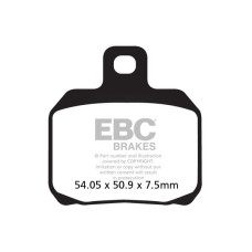 ТОРМОЗНЫЕ КОЛОДКИ Ebc (17211976) SEMI-SINTER TOURING FA-V SERIES SINTERED METAL/ORGANIC COMPOUND