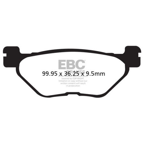 ТОРМОЗНЫЕ КОЛОДКИ Ebc (17211977) SEMI-SINTER TOURING FA-V SERIES SINTERED METAL/ORGANIC COMPOUND