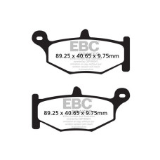 ТОРМОЗНЫЕ КОЛОДКИ Ebc (17211980) SEMI-SINTER TOURING FA-V SERIES SINTERED METAL/ORGANIC COMPOUND