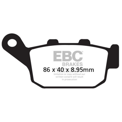 ТОРМОЗНЫЕ КОЛОДКИ Ebc (17211983) SEMI-SINTER TOURING FA-V SERIES SINTERED METAL/ORGANIC COMPOUND