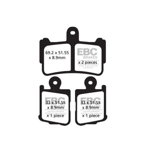 ТОРМОЗНЫЕ КОЛОДКИ Ebc (17211984) SINTER ROAD FA-HH SERIES SINTERED METAL