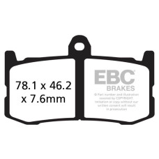 ТОРМОЗНЫЕ КОЛОДКИ Ebc (17211990) SINTER RACE GPFAX-HH SERIES SINTERED METAL