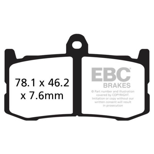 ТОРМОЗНЫЕ КОЛОДКИ Ebc (17211990) SINTER RACE GPFAX-HH SERIES SINTERED METAL