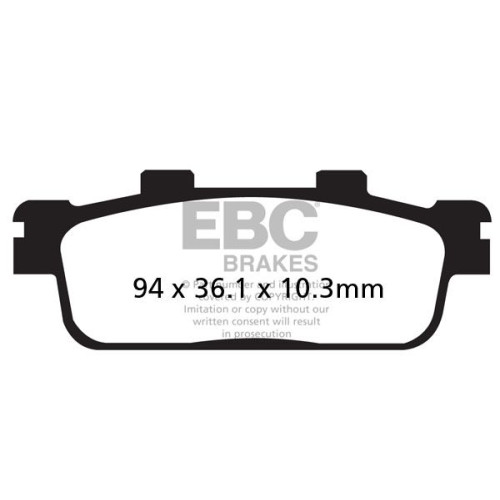 ТОРМОЗНЫЕ КОЛОДКИ Ebc (17212100) SINTER SFA-HH SERIES SINTERED METAL