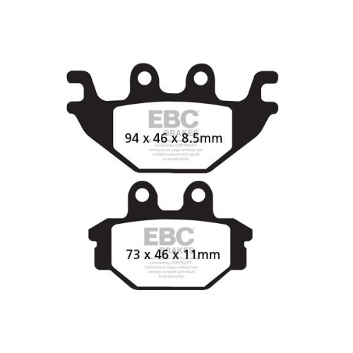 ТОРМОЗНЫЕ КОЛОДКИ Ebc (17212796) SINTER FA-HH SERIES SINTERED METAL