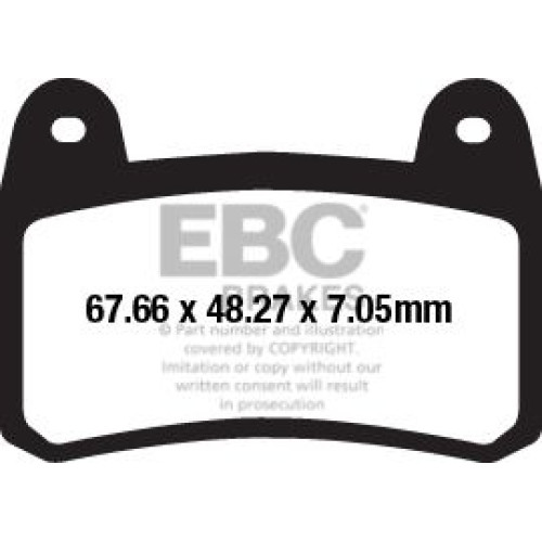 ТОРМОЗНЫЕ КОЛОДКИ Ebc (17212797) SINTER FA-HH SERIES SINTERED METAL
