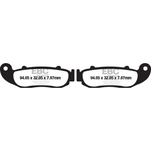 ТОРМОЗНЫЕ КОЛОДКИ Ebc (17212798) ATV SINTER FA-R SERIES SINTERED METAL