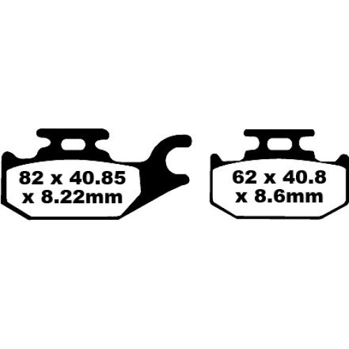ТОРМОЗНЫЕ КОЛОДКИ Ebc (17220293) карбон FA413TT FA-TT SERIES FIBER