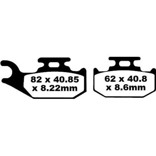 ТОРМОЗНЫЕ КОЛОДКИ Ebc (17220294) карбон FA414TT FA-TT SERIES FIBER