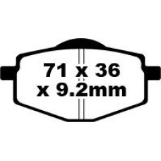 ТОРМОЗНЫЕ КОЛОДКИ Ebc (17220316) SFA101 SFA SERIES ORGANIC
