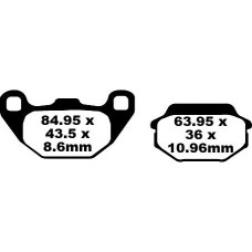 ТОРМОЗНЫЕ КОЛОДКИ Ebc (17220339) SFA305 SFA SERIES ORGANIC