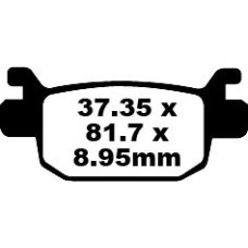ТОРМОЗНЫЕ КОЛОДКИ Ebc (17220353) SFA415 SFA SERIES ORGANIC
