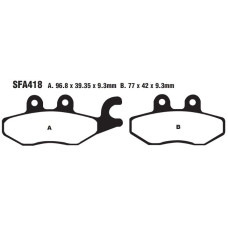 ТОРМОЗНЫЕ КОЛОДКИ Ebc (17220354) SFA418 SFA SERIES ORGANIC